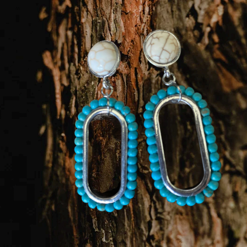 Show Ring Turquoise Earrings