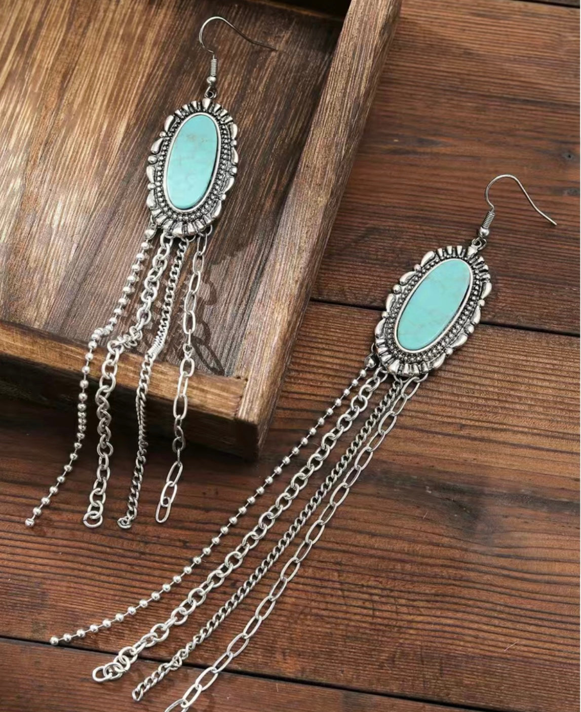 Head Turner Turquoise Earrings